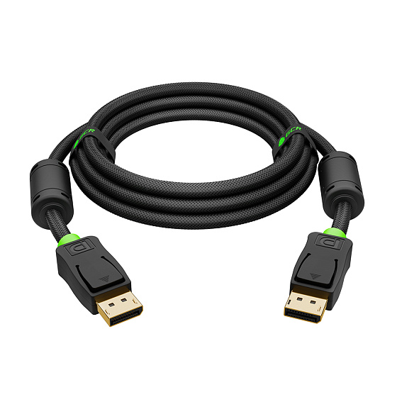 Купить GCR PRO Кабель PROF DP v1.4 ферриты 8K 60Hz 32 Гбит/с в оплетке нейлон  GCR-56280 — российского бренда GCR