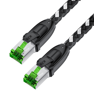 GCR PRO Patch cord textile PROF cat.6A UTP CU RJ45 T568B