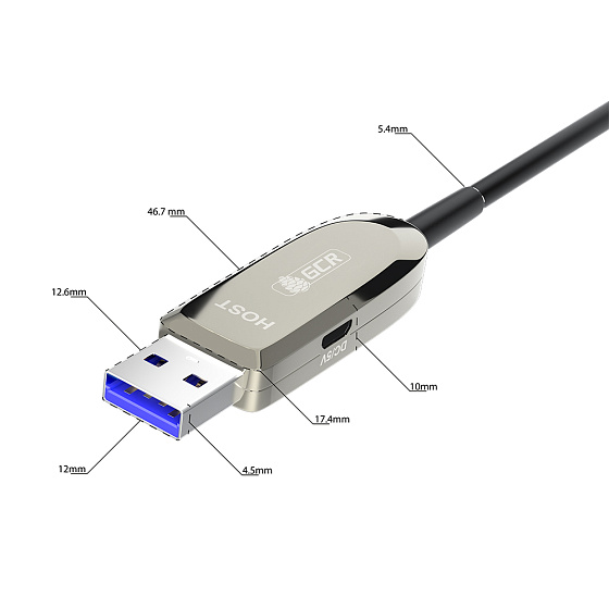 Купить GCR PRO Кабель AOC USB 3.2 Gen 2 AM / Type-C 10 Гбит GCR-56234 — российского бренда GCR