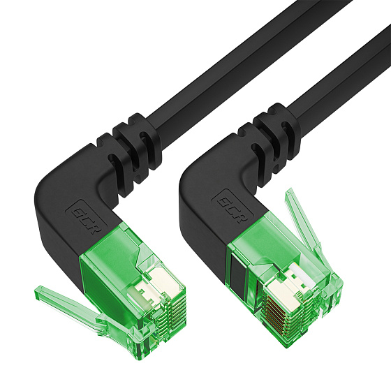 Купить GCR PRO Патч-корд плоский PROF UTP кат.6 угол верний/нижний LSZH GCR-55001 — российского бренда GCR