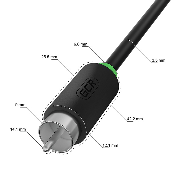 Купить GCR PRO Кабель переходник видео-аудио jack 3.5mm / RCA x3 M/M GCR-53202 — российского бренда GCR