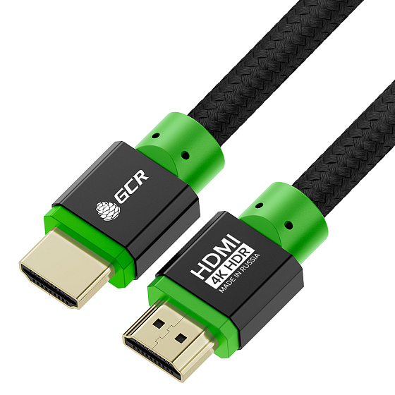 Купить GCR PRO Кабель PROF HDMI 2.0  3Х экран UHD 4K 60Hz 18 Гбит капрон GCR-58119 — российского бренда GCR
