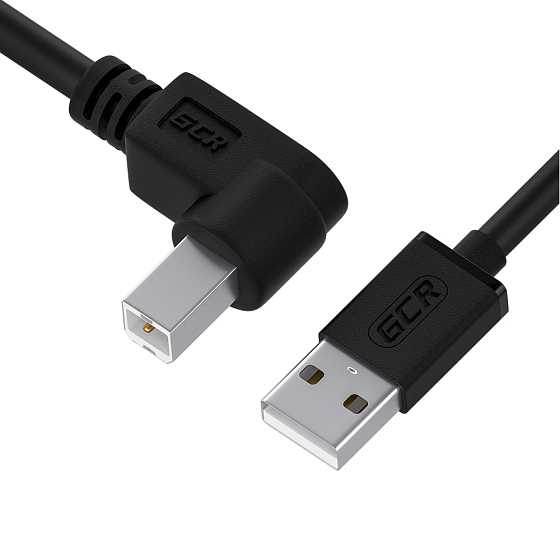 Купить GCR PRO Кабель USB 2.0 AM/BM угловой правый GCR-57721 — российского бренда GCR