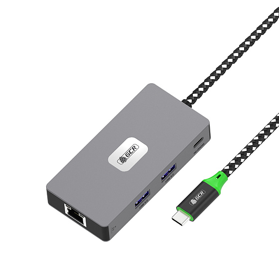 Купить GCR PRO Док-станция 7в1 USB Type-C на Type-C PD 100W + 2*USB3.2 + HDMI 4K60Hz + RJ45 2.5G + TF/SD 3.0 GCR-57159 — российского бренда GCR